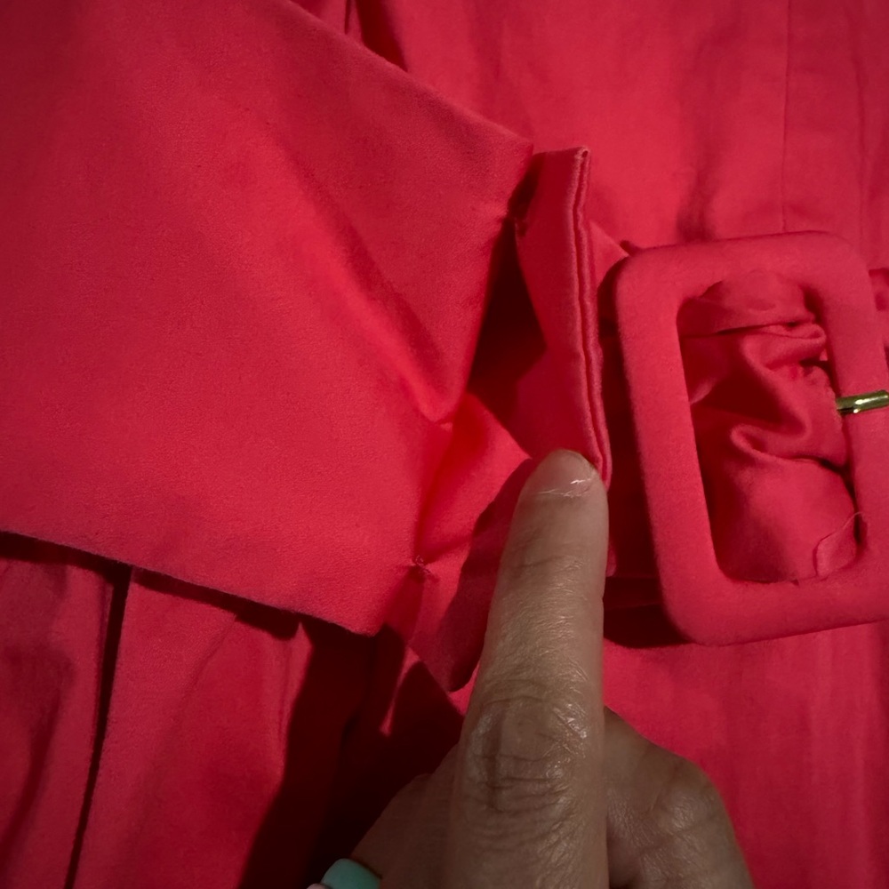 Kate Spade Coral and Navy Belted Dress - Picture 7 of 8